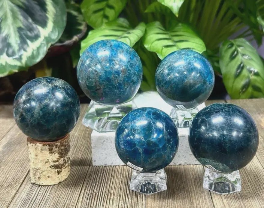 Blue Apatite Sphere