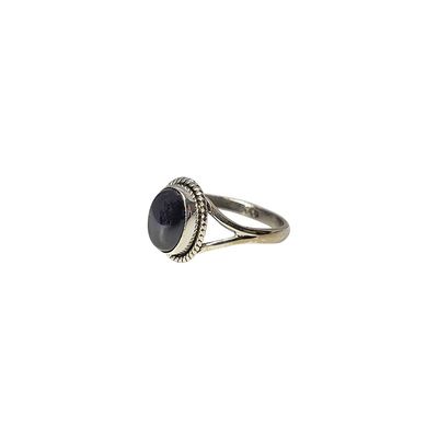 Black Onyx Oval Sterling Silver Ring