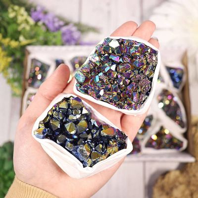 Medium Titanium Aura Amethyst