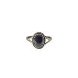 Black Onyx Oval Sterling Silver Ring