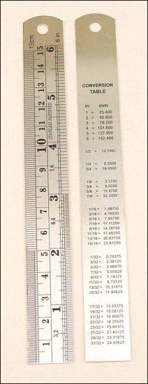 6&quot; Steel Ruler. 6&quot; Ruler