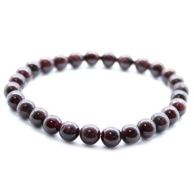 8mm Blood Garnet Bead Stretch Bracelet