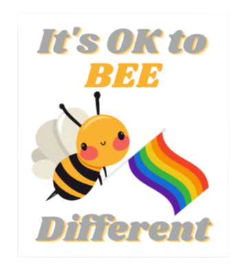 Bee Different Pride Sticker