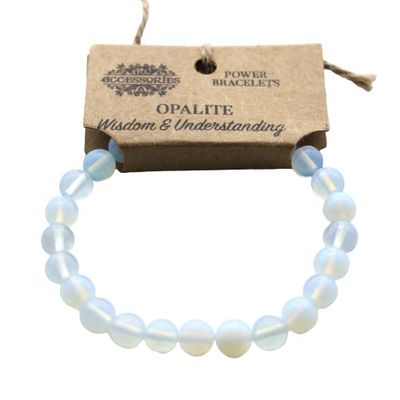 8mm Opalite Bead Stretch Bracelet