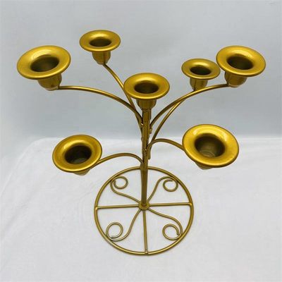 7-Sphere Brass Candelabra Sphere Stand