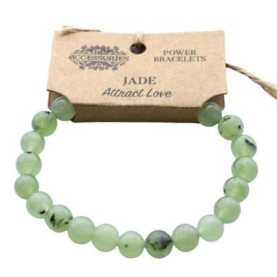 8mm Prehnite Bead Stretch Bracelet