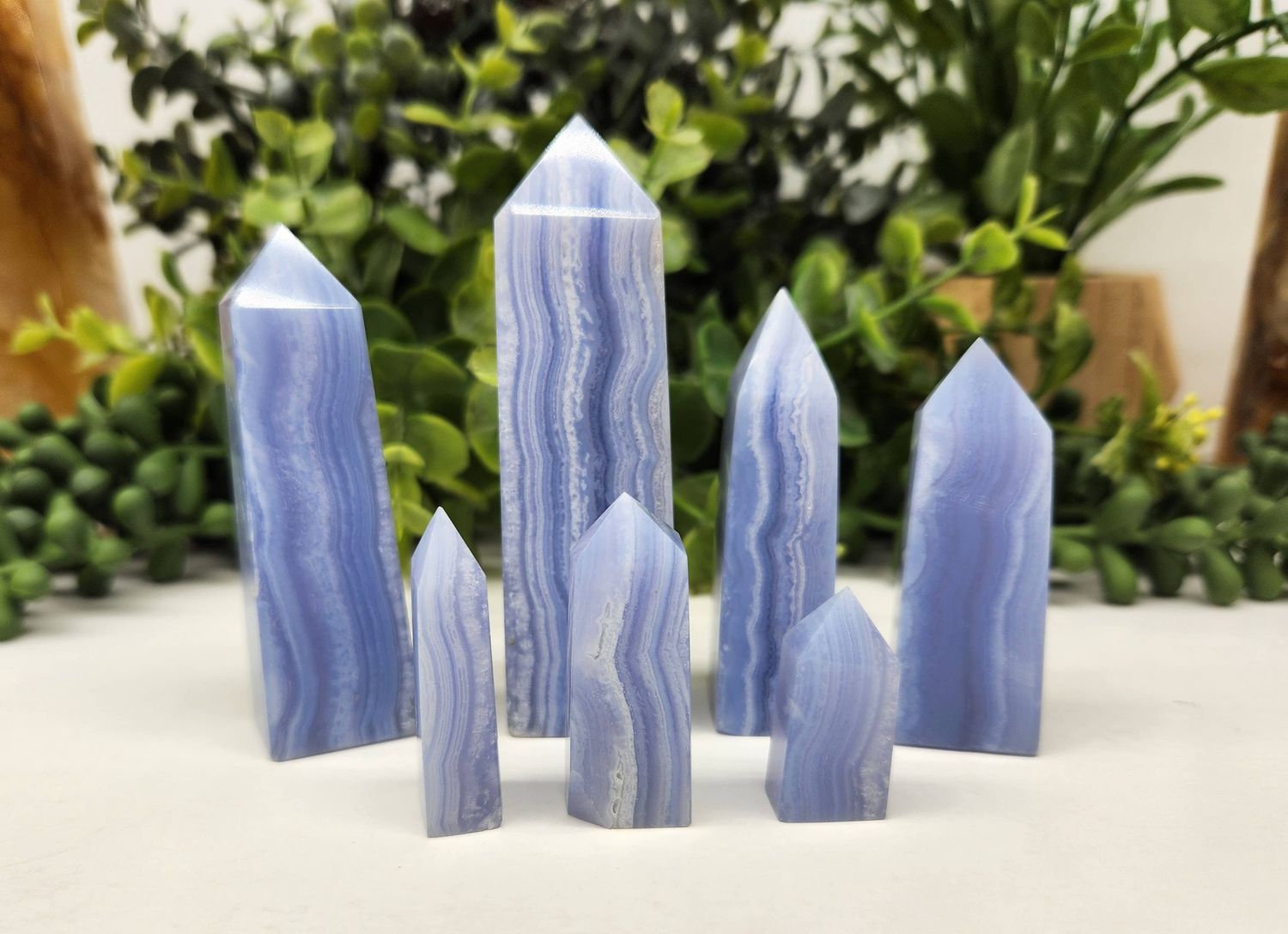 Small Blue Lace Agate Tower