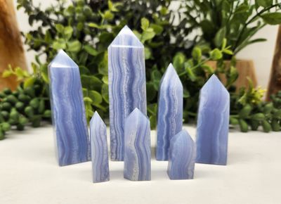 Small Blue Lace Agate Tower