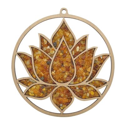 Lotus Amber Suncatcher And Magnet