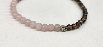 4mm Releasing the Past Bead Stretch Bracelet | Rose Quartz / Smoky Quartz / Tiger Eye