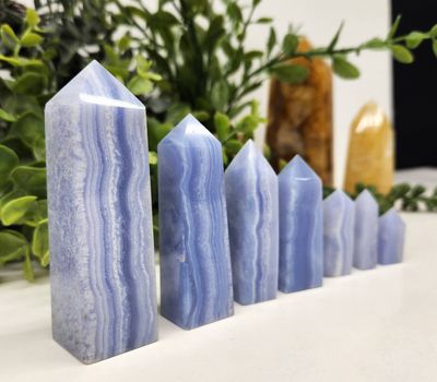 Small Blue Lace Agate Tower