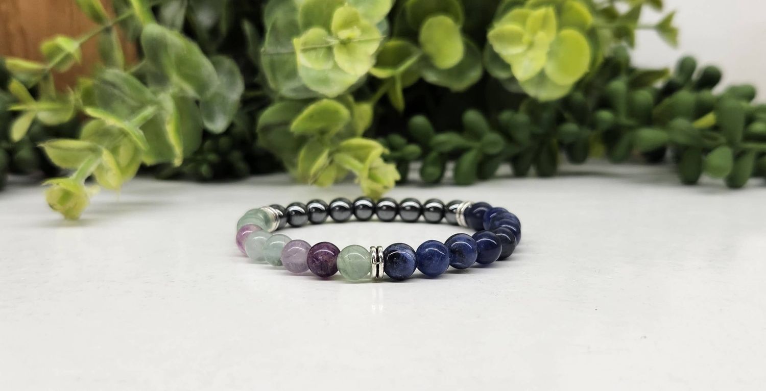 Focus and Concentration 6mm Bead Stretch Bracelet