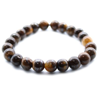 8mm Tiger Eye Bead Stretch Bracelet