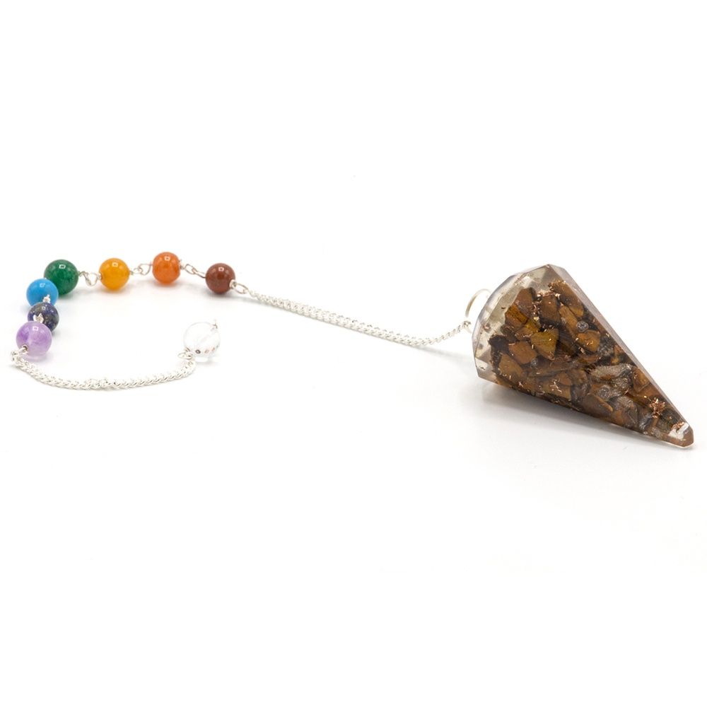 Orgonite Chakra Pendulum, Type: Tiger Eye
