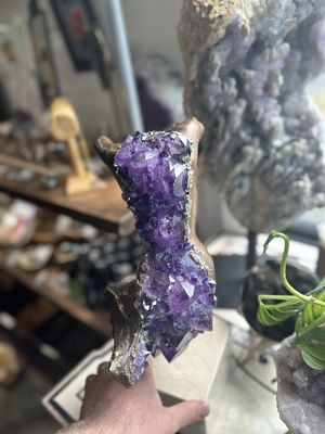 Italian Bronze Femme Torso with Amethyst Inlay