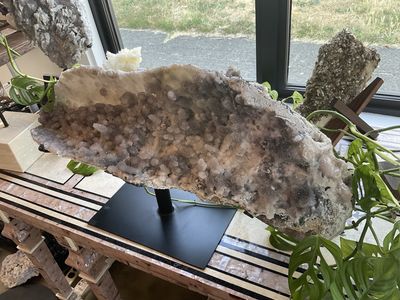 Wide Spirit Quartz Geode Half