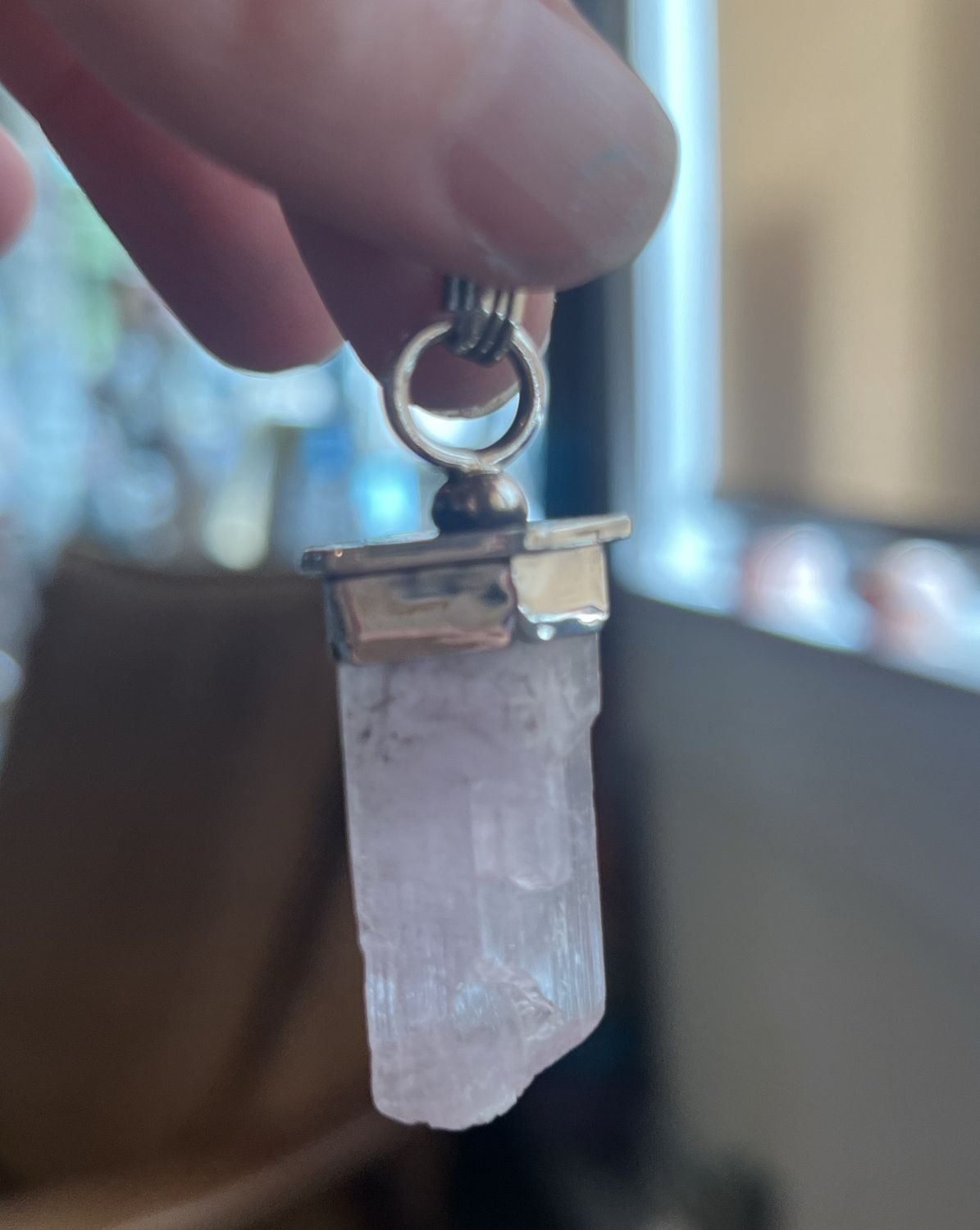 PA Kunzite Sterling Pendant