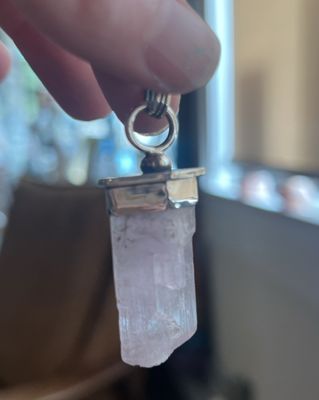 PA Kunzite Sterling Pendant