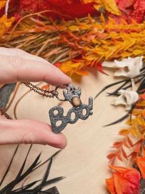 Sunstone Ghost Boo Necklace