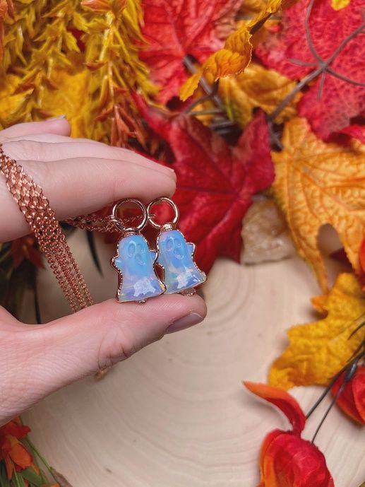 Opalite Ghost Necklace | Bright Copper