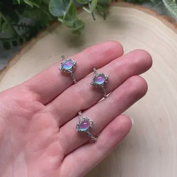 Aura Quartz Adjustable Ring