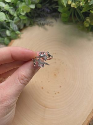 Aquamarine Star Adjustable Ring