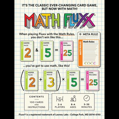 Math Fluxx Card Game