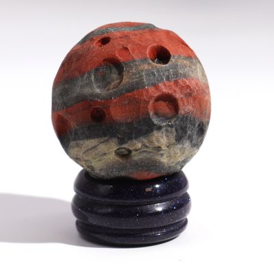 Red Jasper Planet on a Solar Goldstone Stand (MARS) - 40mm