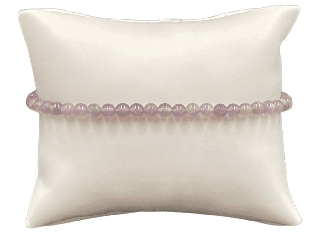 4mm Amethyst Beaded Stretch Bracelet