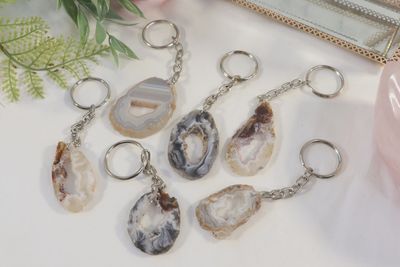 Geode Slice Keychain