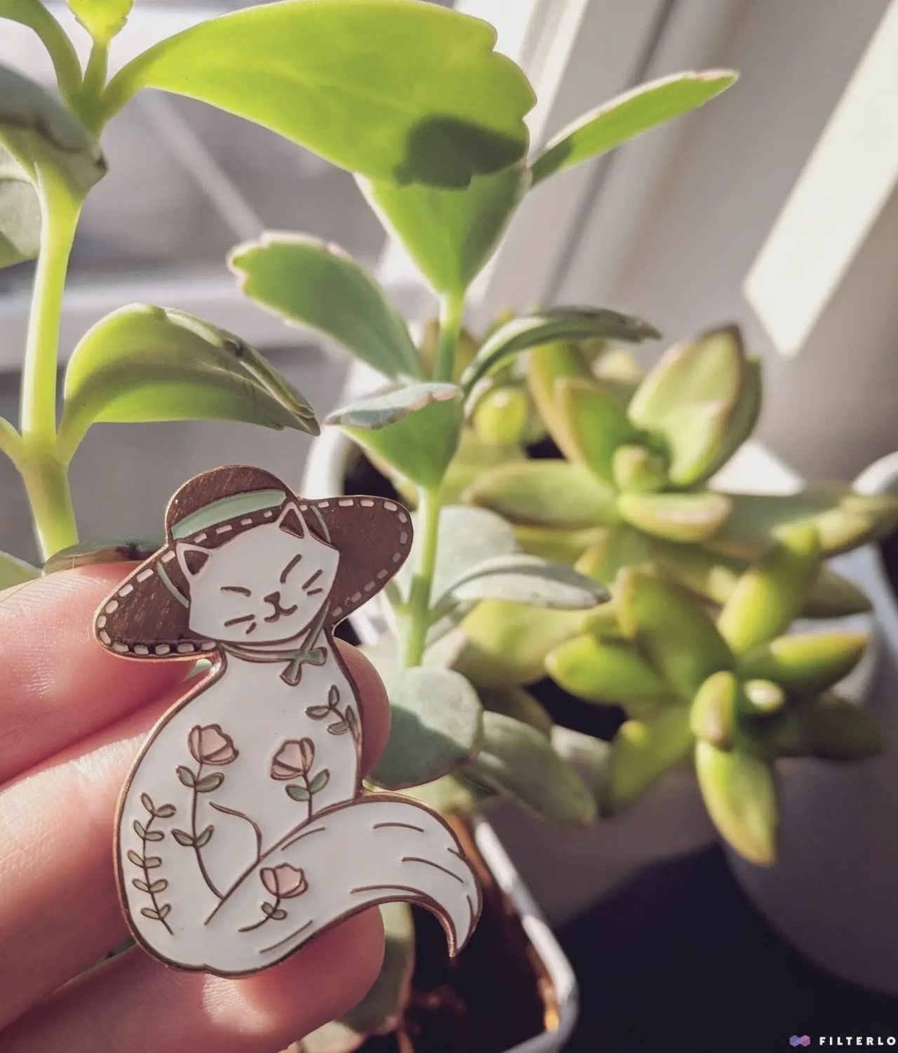 Garden Witch Kitty Enamel Pin