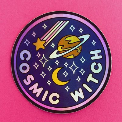 Cosmic Witch Holographic Sticker