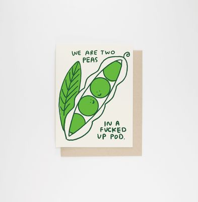 Two Peas in a Fucked Up Pod Card