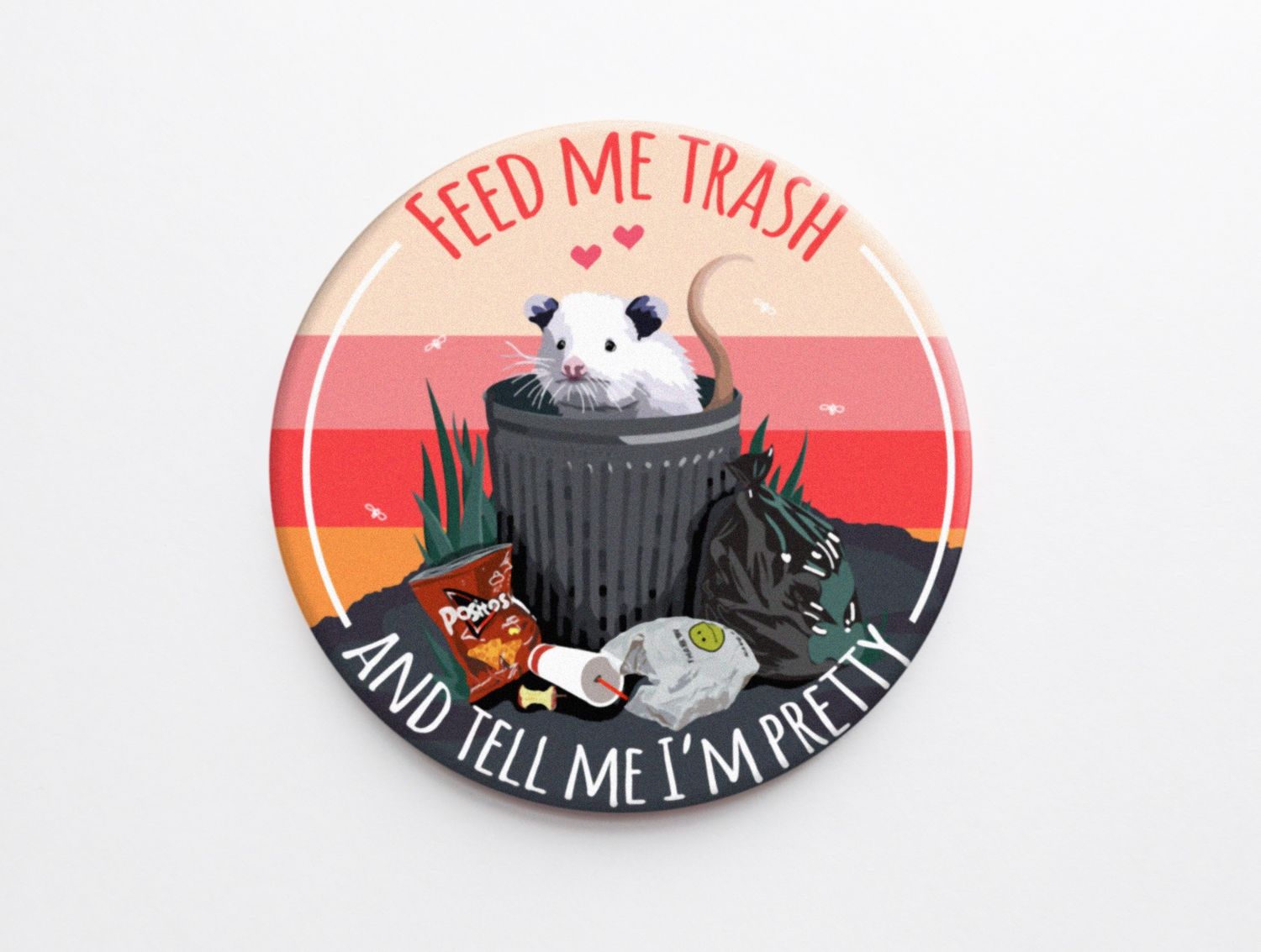 Feed me Trash Possum Magnet