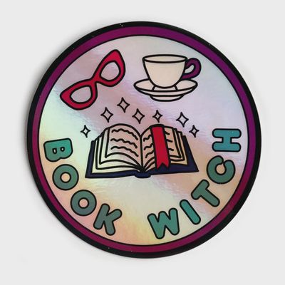 Book Witch Holographic Sticker