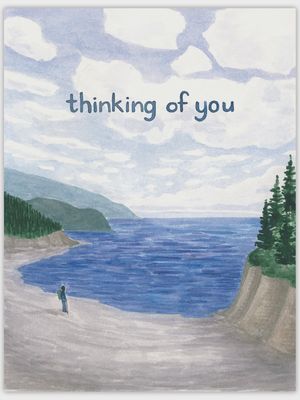Thinking Of You Watercolor Sympathy Greeting Card