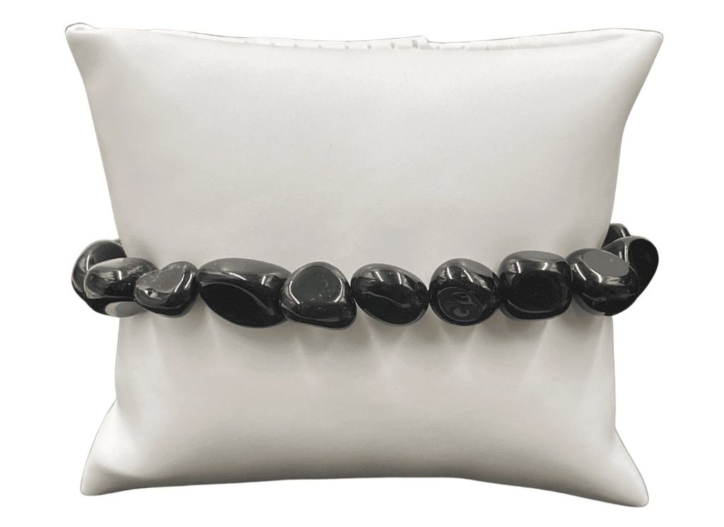 Black Obsidian Tumble Stone Beaded Bracelet