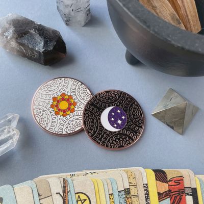 Sun and Moon Divination Coin
