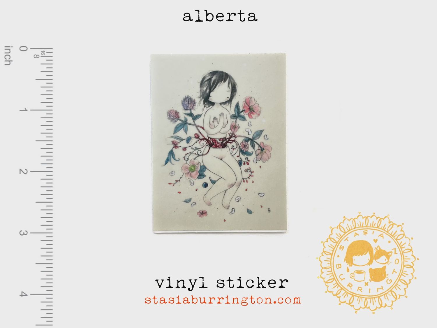 Alberta - Delicate Tender Gothy Girl Sticker