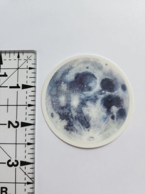 Watercolor Moon Science art Astronomy Vinyl Sticker