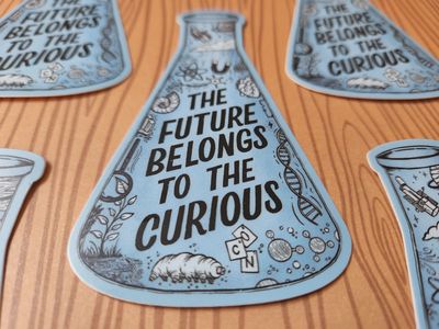 The Future Belongs to the Curious / Science Sticker