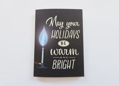 Chemistry Bunsen Burner Holiday Greeting Card