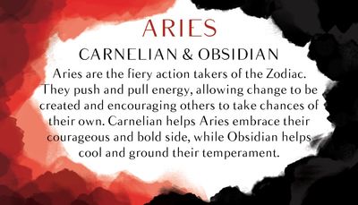 6mm Bead Aries Zodiac Bracelet Carnelian and Obsidian