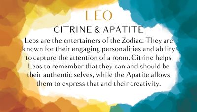 6mm Bead Leo Zodiac Bracelet Citrine and Apatite