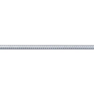 24in Sterling Silver 1mm Eight-Sided Seamed Snake Chain
