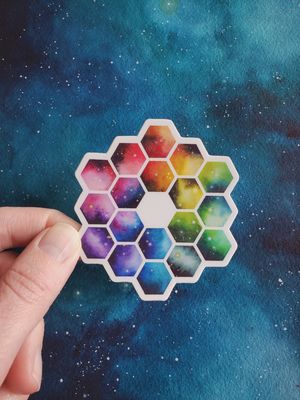 James Webb Space Telescope JWST Art Sticker