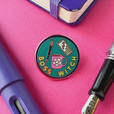 Boss Witch Enamel Pin