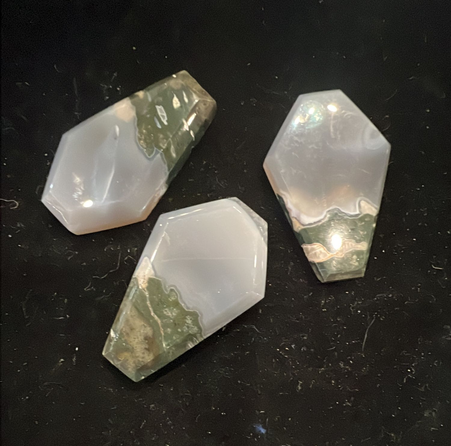 Purple Moss Agate Coffin Cabochon