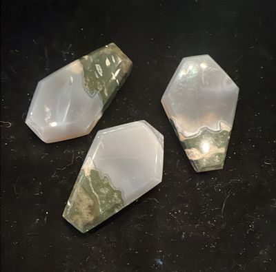 Purple Moss Agate Coffin Cabochon