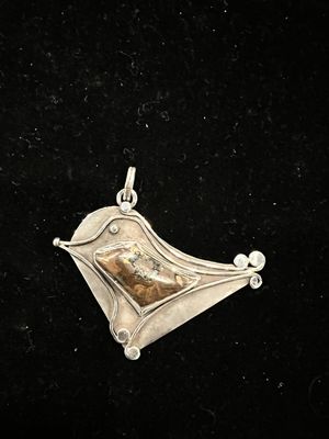 PA Australian Boulder Opal Bird Sterling Pendant